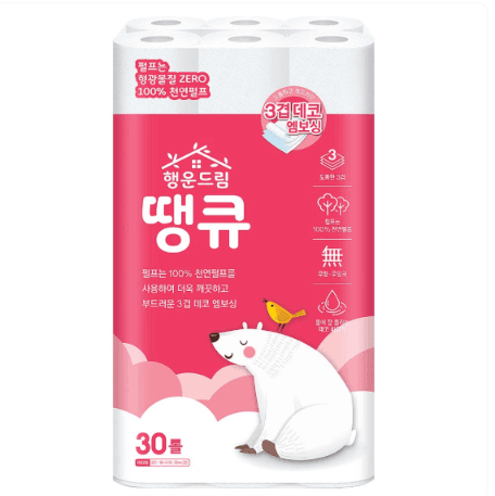 땡큐 천연펄프 화장지 30롤