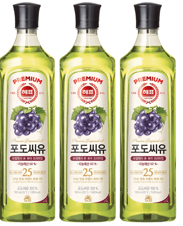 해표 포도씨유 900ml 3개