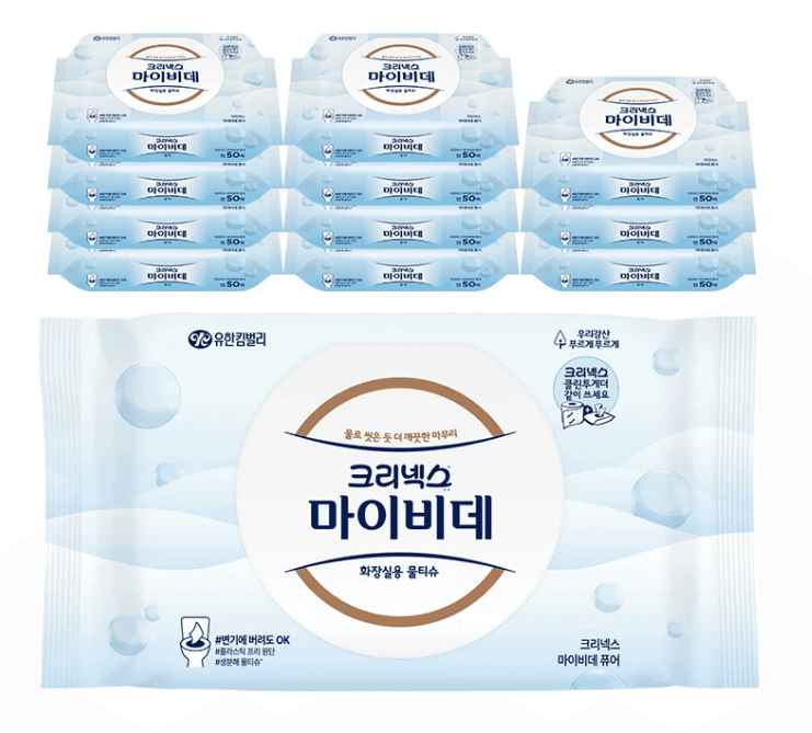 크리넥스 마이비데 물티슈 12팩