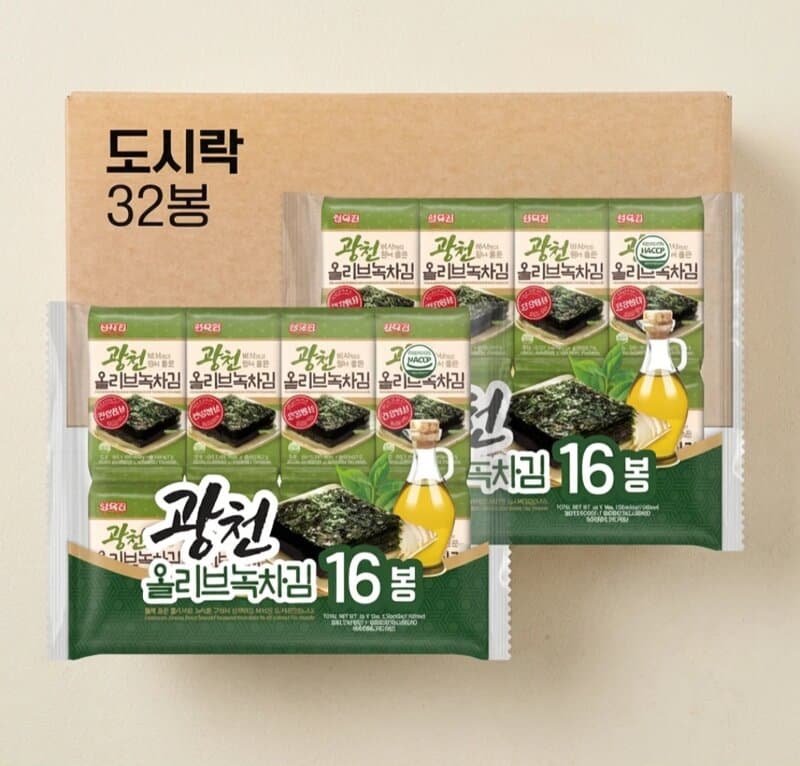 광천김 삼육김 올리브 녹차김