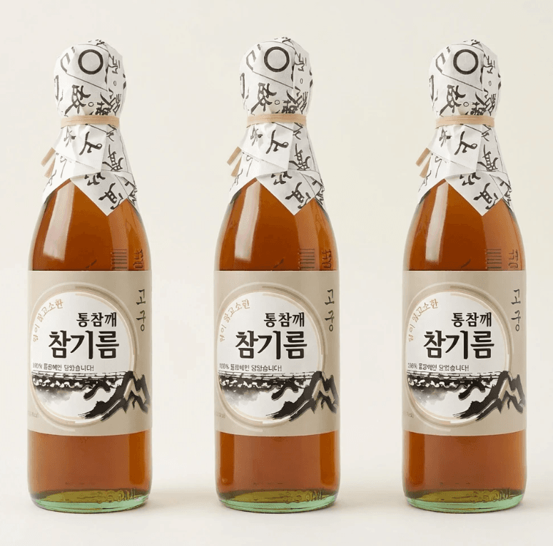 통참깨 참기름 350ml 4개