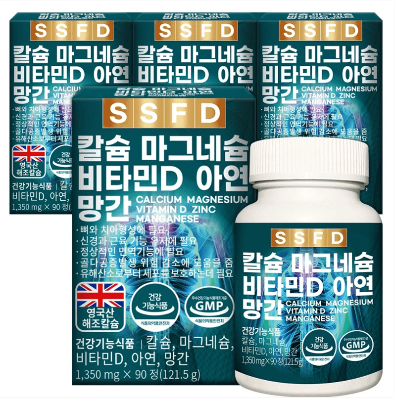 순수식품 칼슘 마그네슘 90정 4박스
