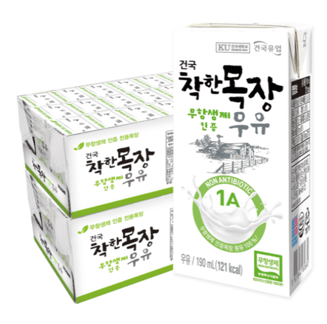 착한목장 멸균우유 48개