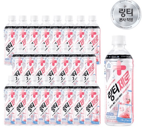 링티 제로 복숭아맛 500ml 24개