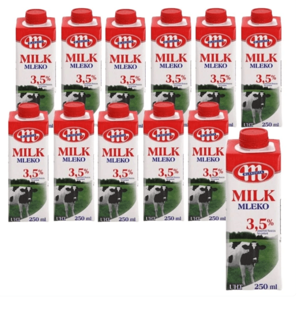 Milbona 멸균우유 250ml 12개