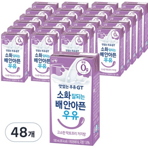 맛있는우유GT 저지방 180ml 48개