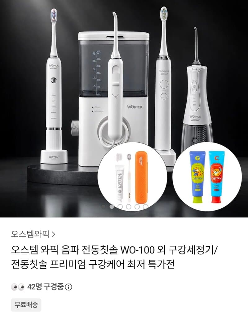 오스템 와픽 음파 전동칫솔