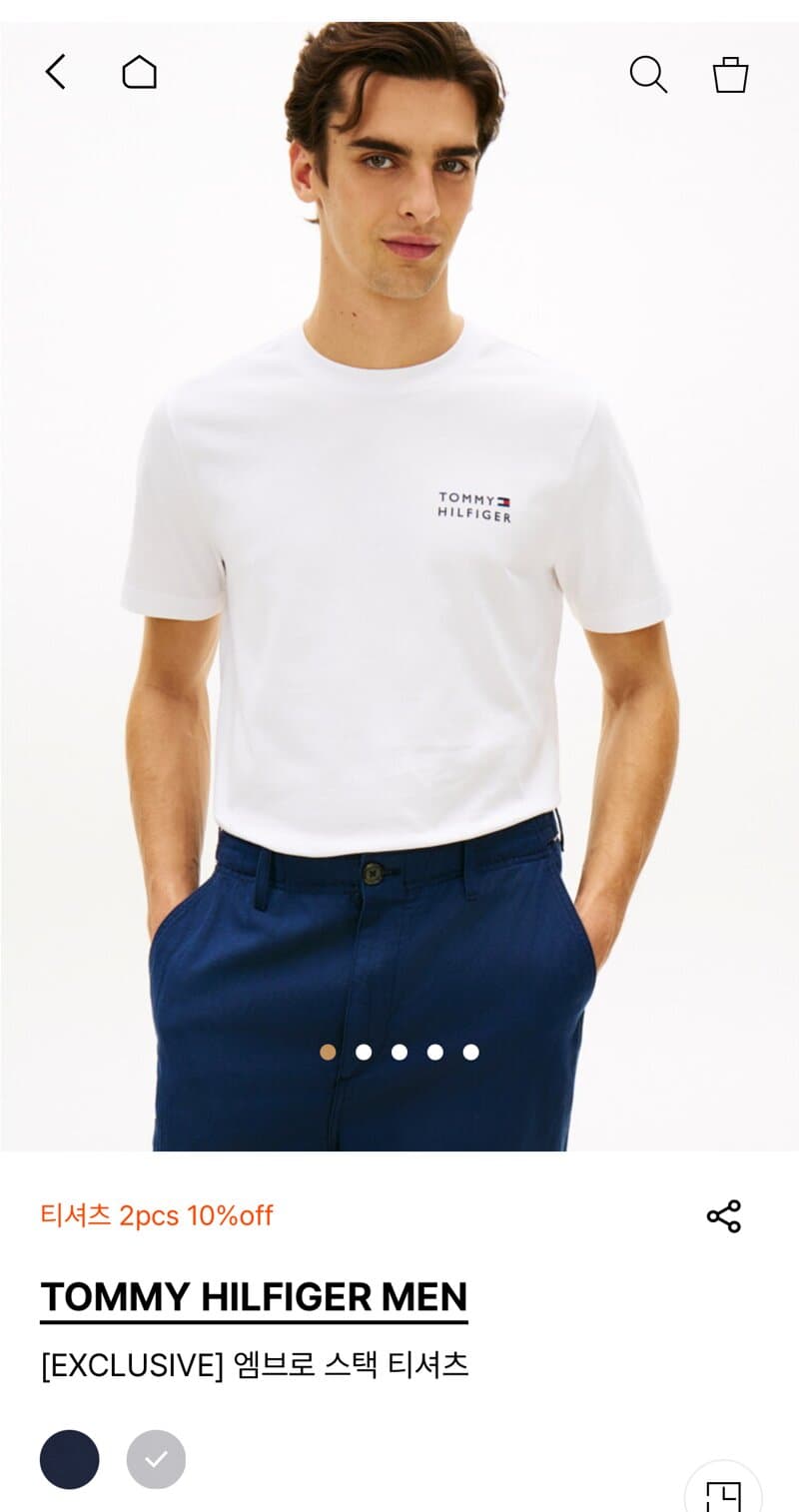 Tommy Hilfiger 엠브로 스택 티셔츠