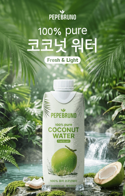 Pepebruno Coconut Water Pure 330ml 12pk