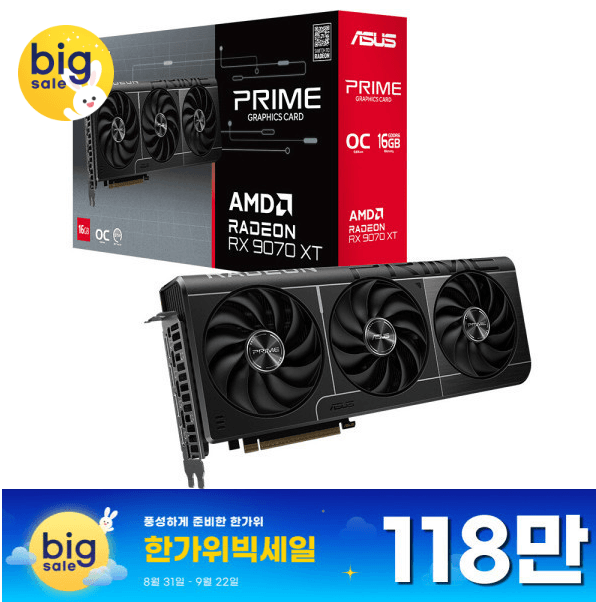 ASUS PRIME 라데온 RX 9070 XT OC