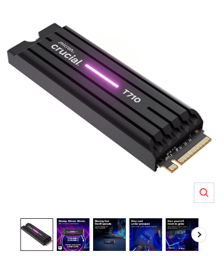 Crucial T710 PCIe Gen5 NVMe
