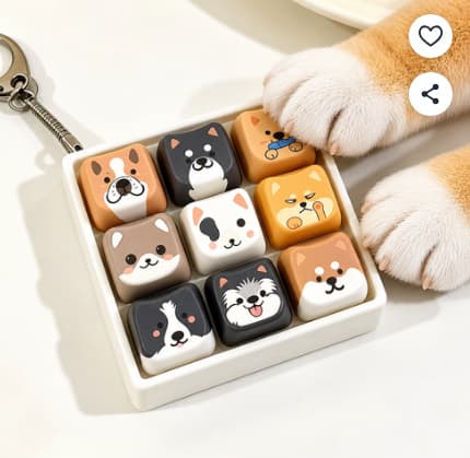 Radearl 멍멍이 키캡 키링