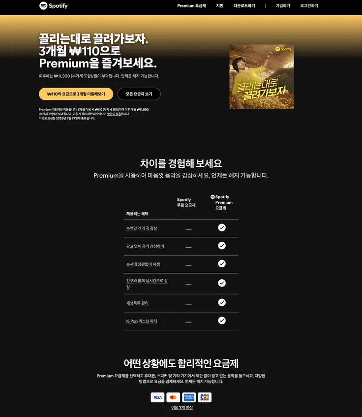 Spotify Premium 3개월