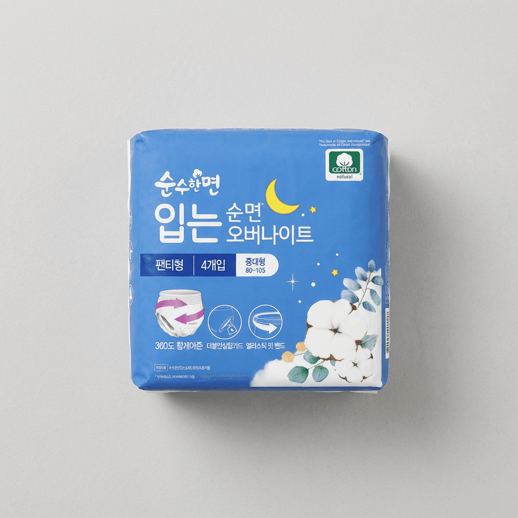 깨끗한나라 순수한면 오버나이트 4팩