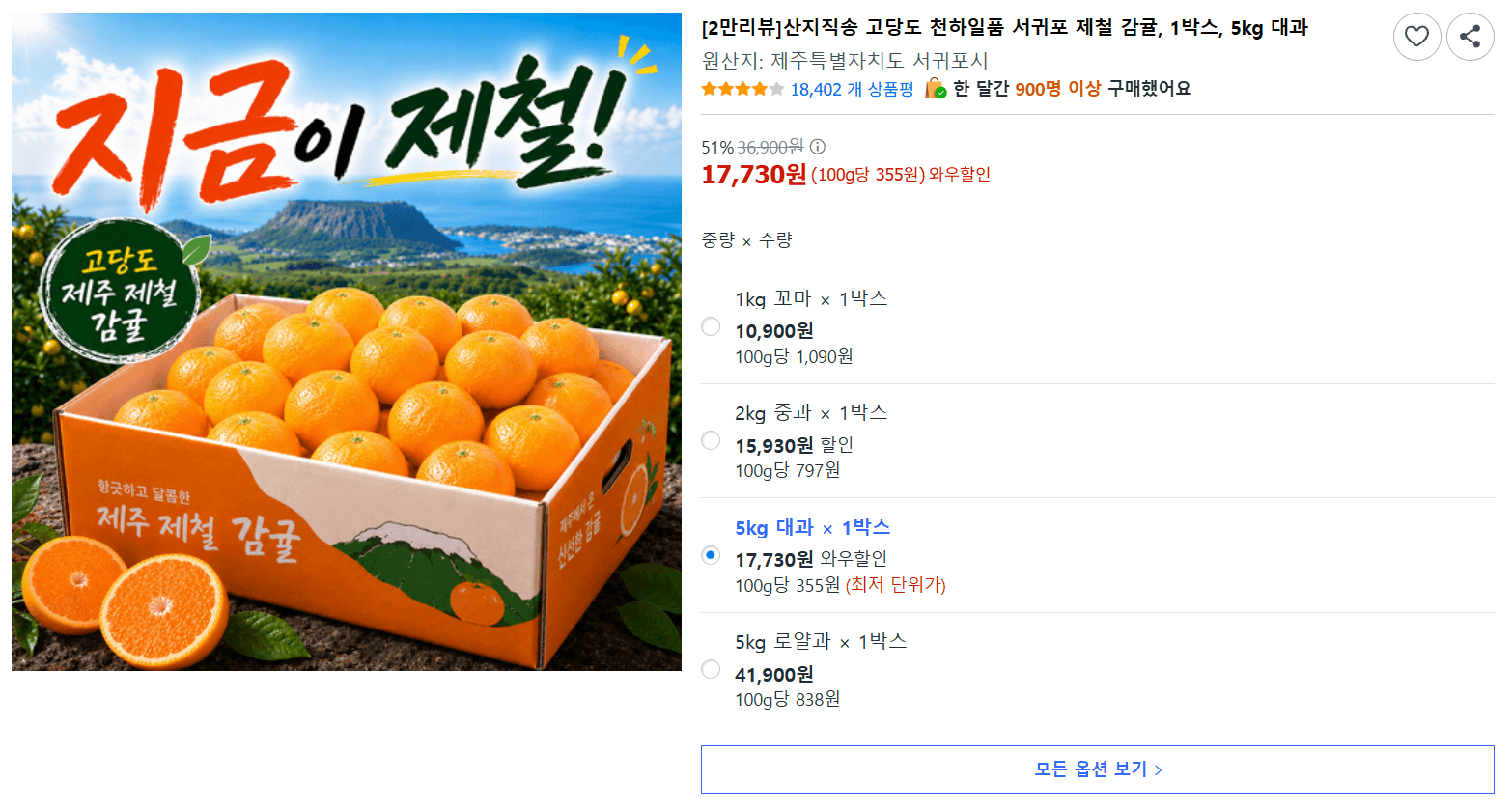 서귀포 감귤 5kg