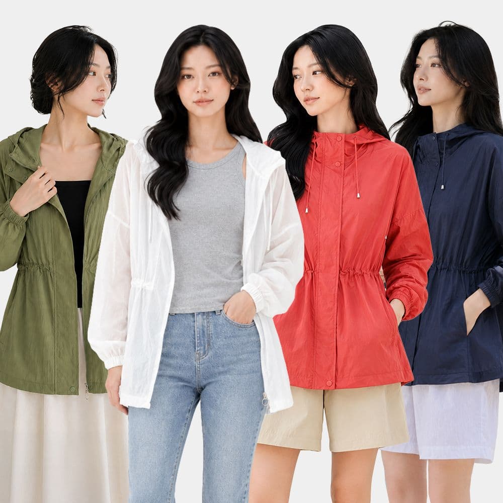 라인 조절 후드 바람막이