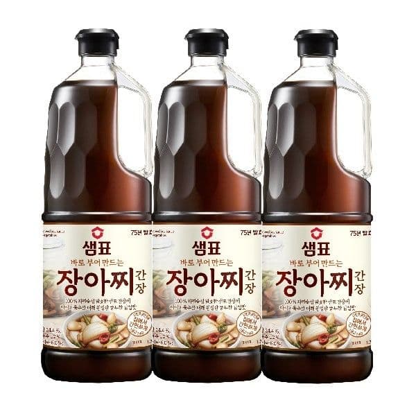 샘표 장아찌 간장 1.7L 3병