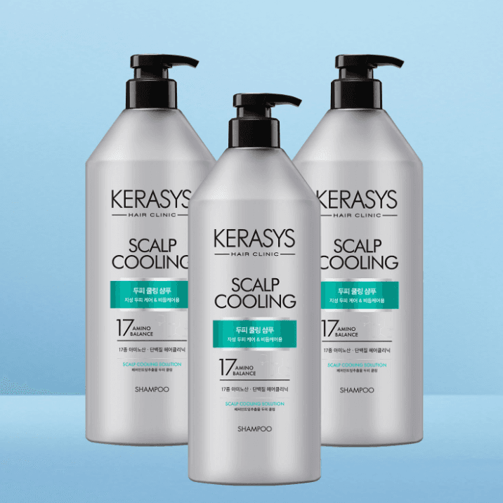 케라시스 두피 쿨링 샴푸 980ml 3개