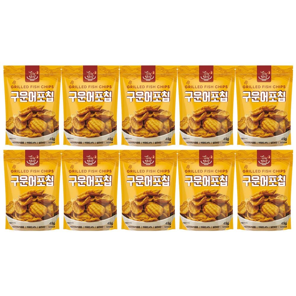 구운 어포칩 45g 10개