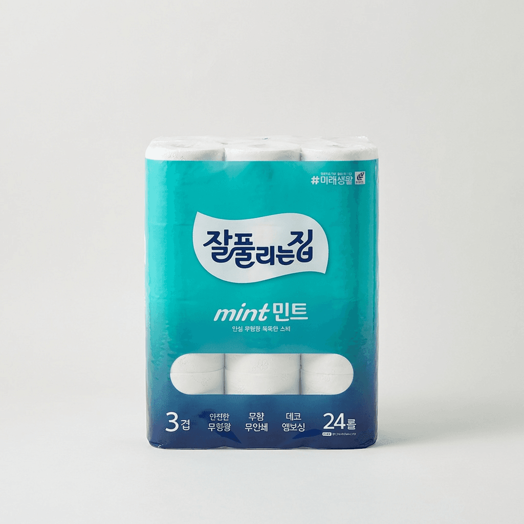 잘풀리는집 민트 3겹 24롤 3팩