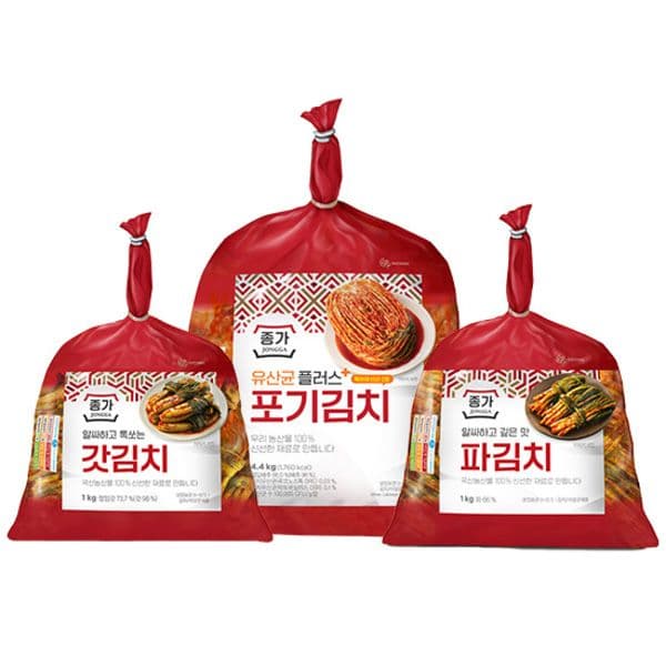 종가 유산균플러스 포기김치 4.4kg 외 2종