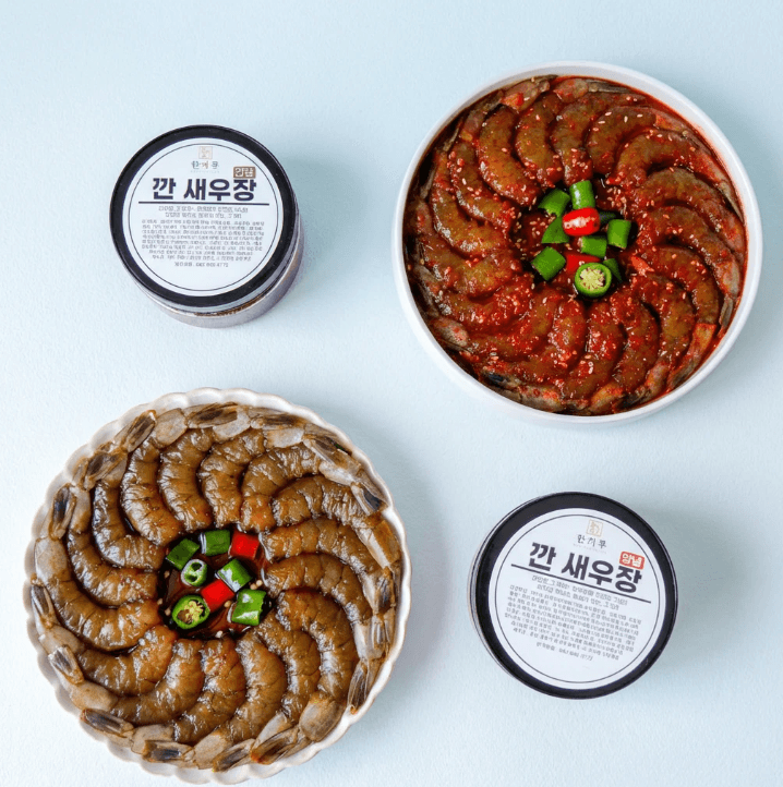 한끼루 깐새우장 간장·양념 350g 2개