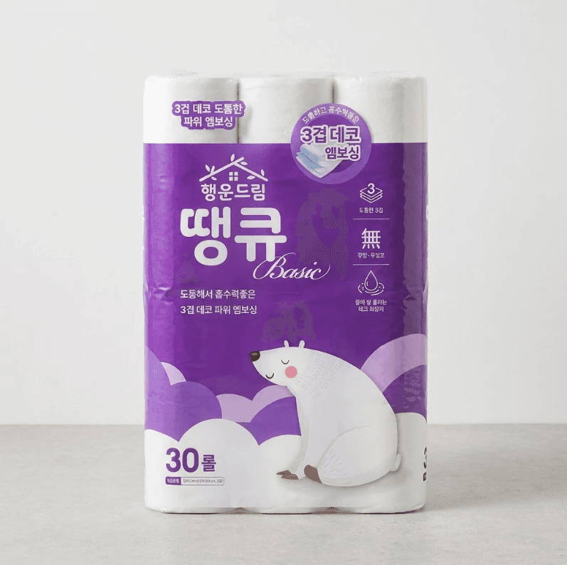 행운드림 땡큐 베이직 3겹 30롤