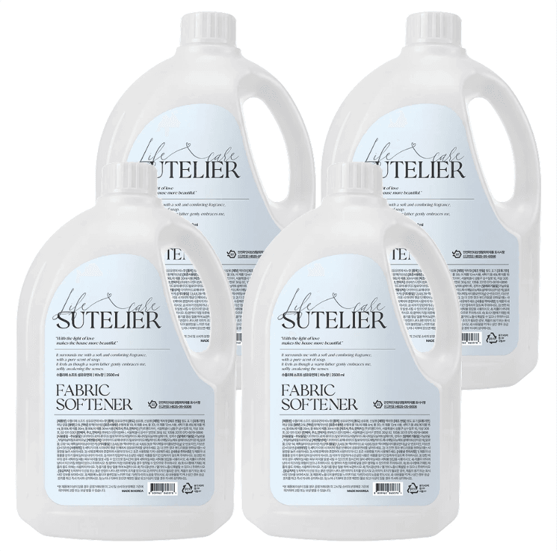 수뜰리에 소프트 섬유유연제 비누향 2.5L 4개