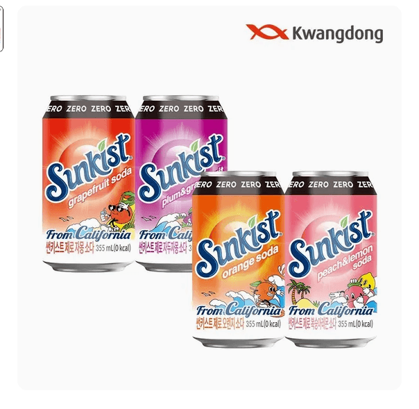 썬키스트 제로 소다 355ml 24+24