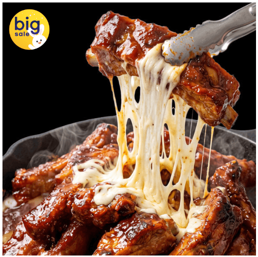 숯불 바베큐 쪽갈비 골라담기 500g+500g