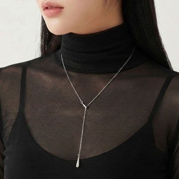퍼플핏 물방울 드롭 목걸이 PB5AN004