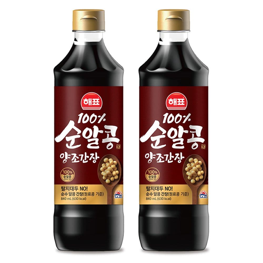 해표 순알콩 양조간장 840ml 2개