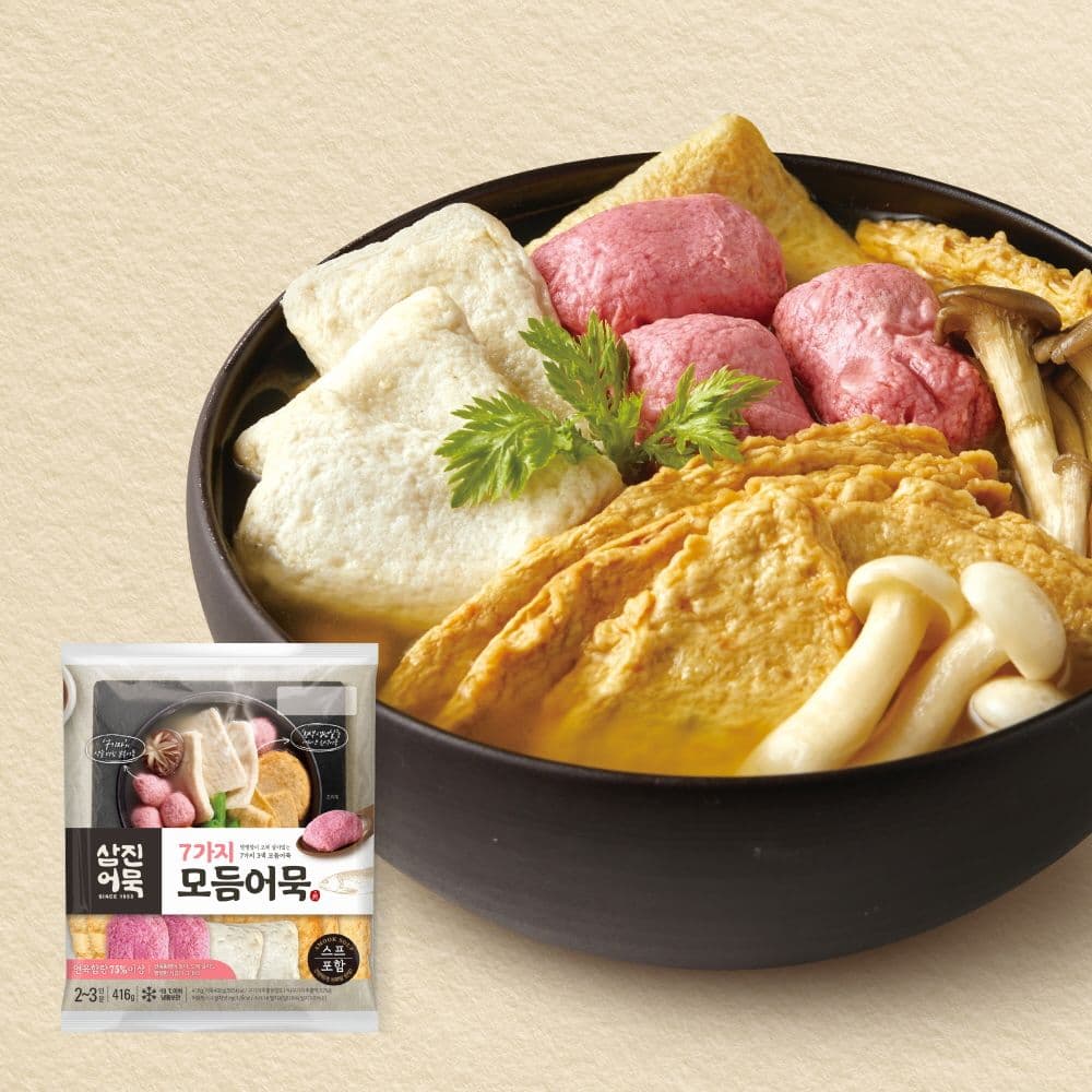 삼진어묵 7가지 모듬어묵 416g 3개
