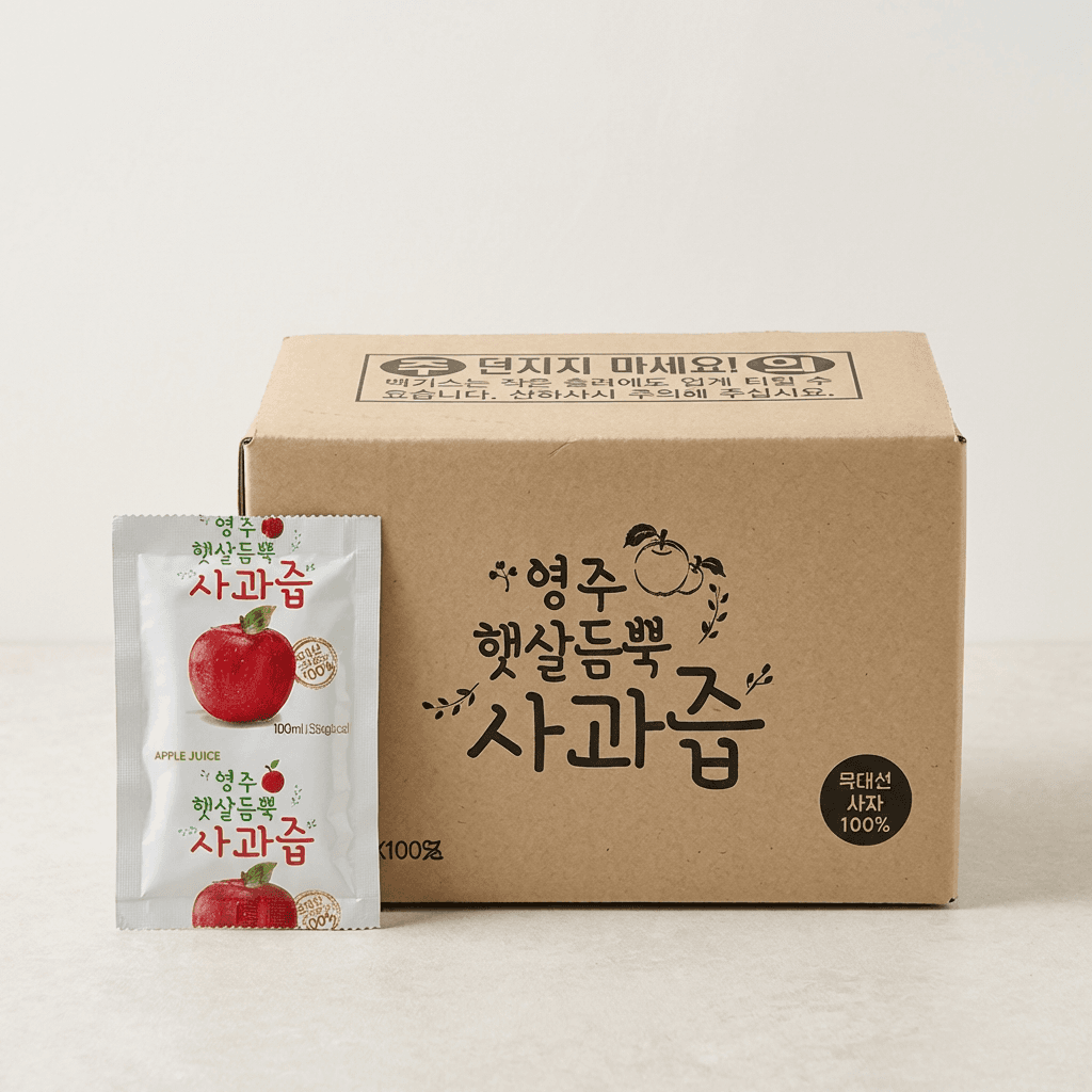 햇살듬뿍 영주 사과즙 100ml 100개