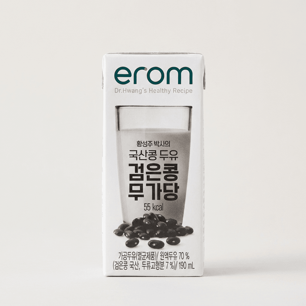 이롬 황성주 국산콩 두유 검은콩 무가당