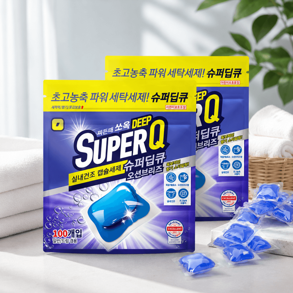 슈퍼ډ피큐 실내건조 캡슐세제 오션브리즈향