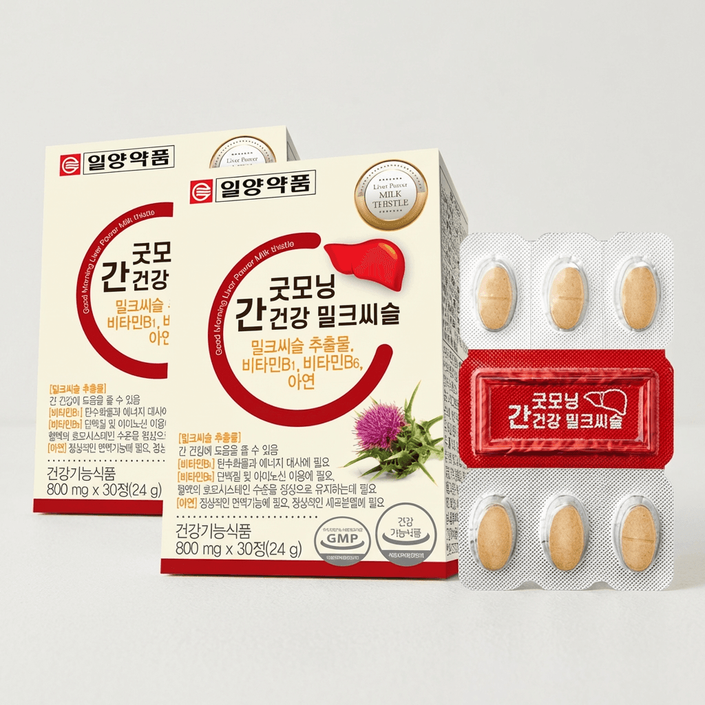 일양약품 굿모닝 밀크씨슬 800mg 30정 2박스