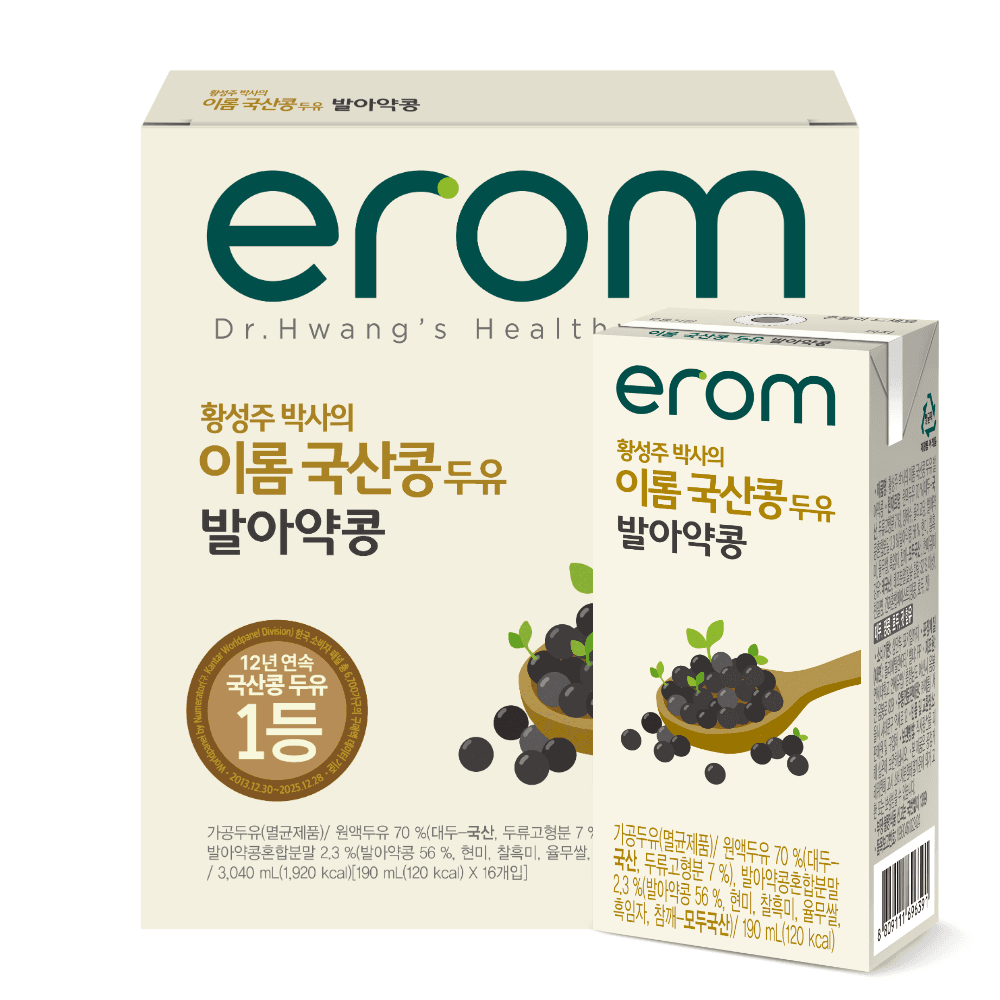 이롬 국내산 발아약콩 두유 190ml 16개