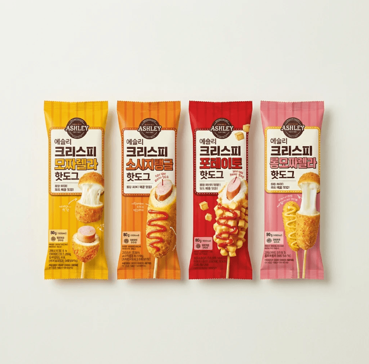 Ashley Crispy Hot Dog 4 Varieties, 80g, 8pcs