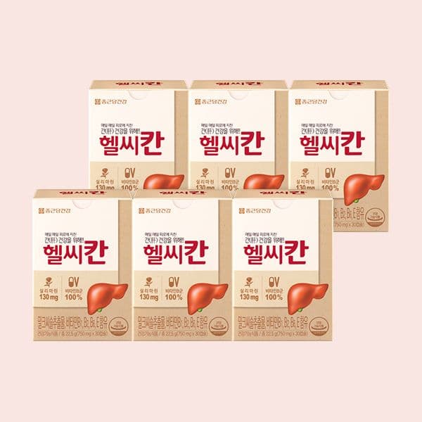 종근당건강 헬씨칸 750mg 30캡슐 6박스