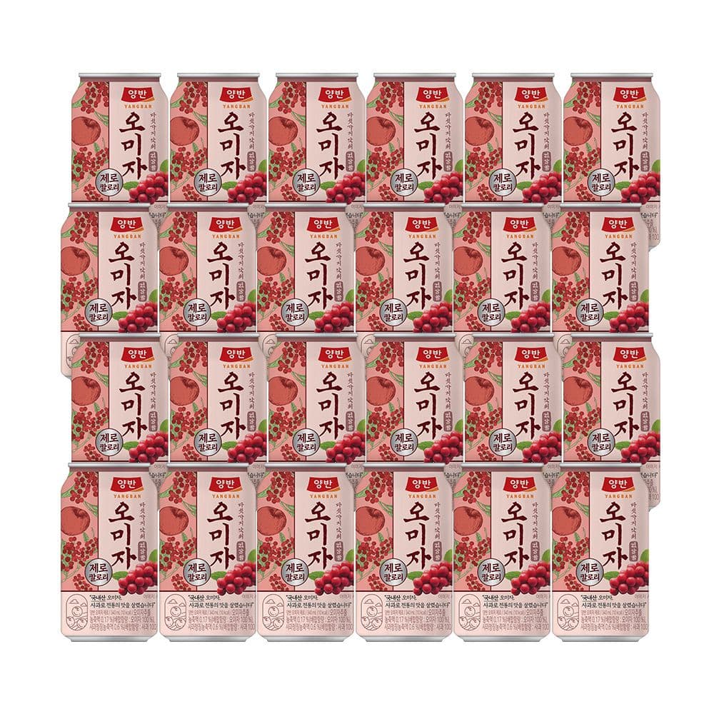 양반 오미자 제로 340ml 24개