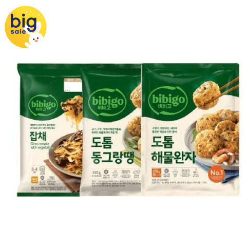 CJ제일제당 비비고 명절한상차림 동그랑땡 560g + 해물완자 510g + 잡채 644g