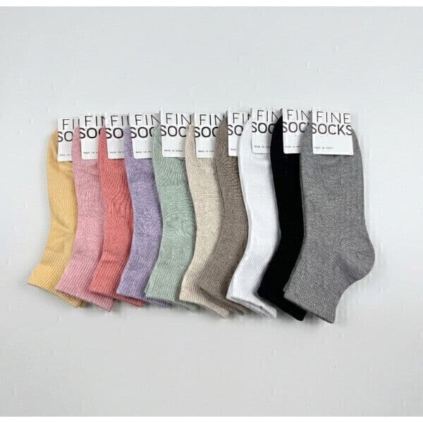 Fine Socks Korean-Made 10-Pair Set