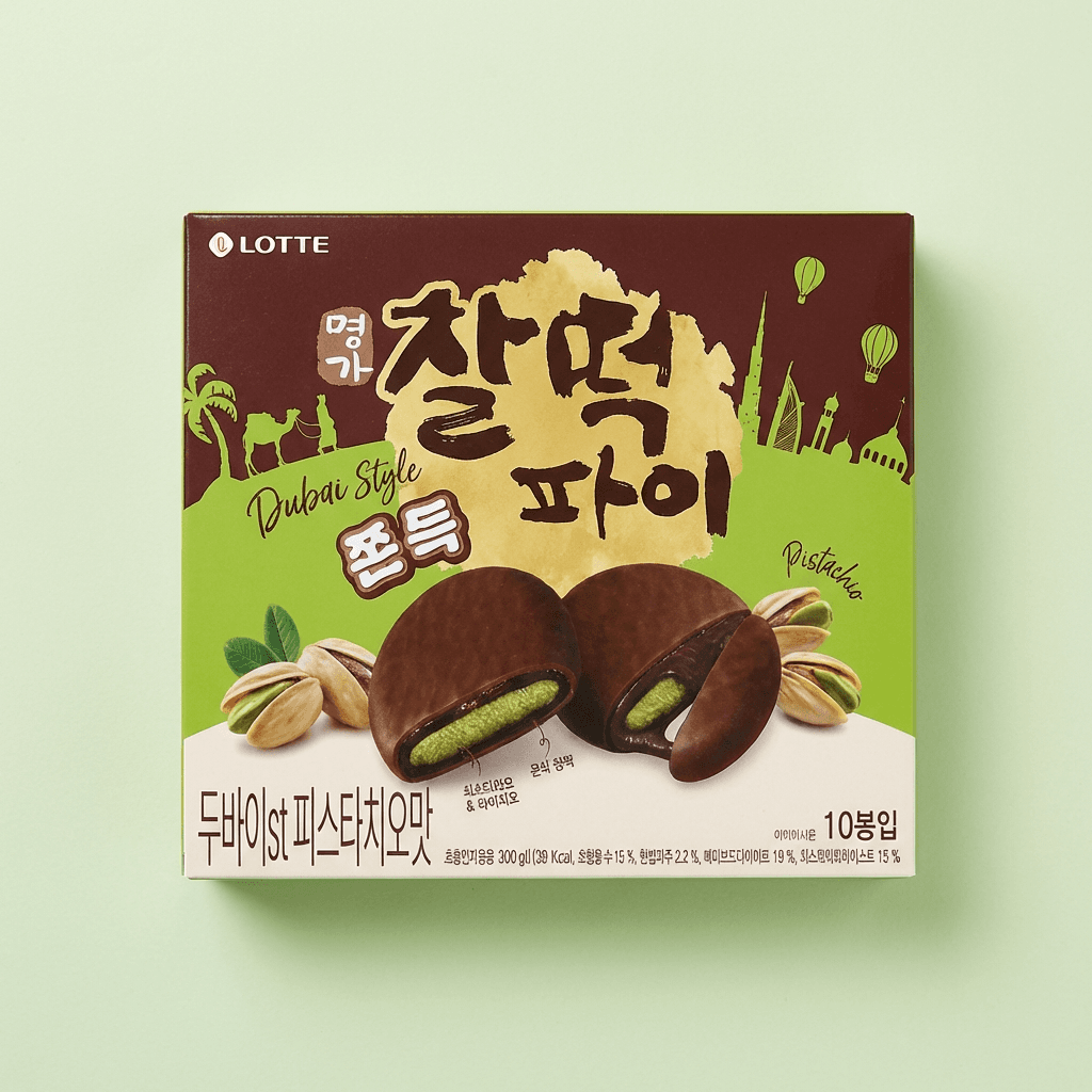 롯데웰푸드 명가 찰떡파이 두바이스 피스타치오