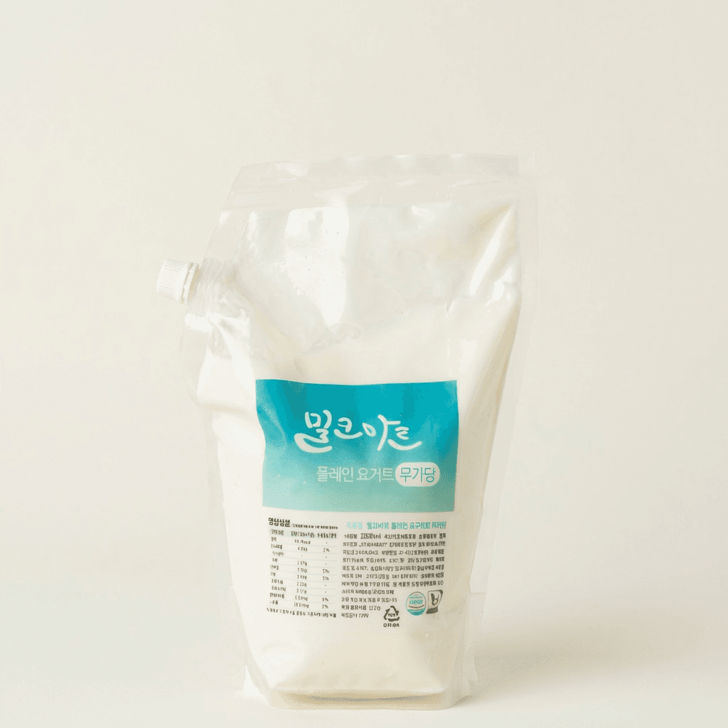 밀크아트 플레인 요구르트 무가당 1L 2개
