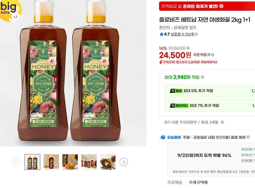플로비즈 베트남 야생화꿀 2kg