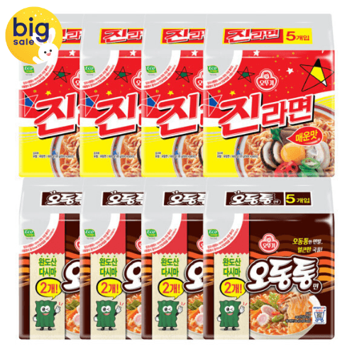 오뚜기 진라면+오동통면 120g 40개입