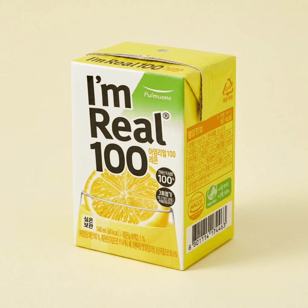 풀무원 아임리얼100 레몬 140ml 24팩