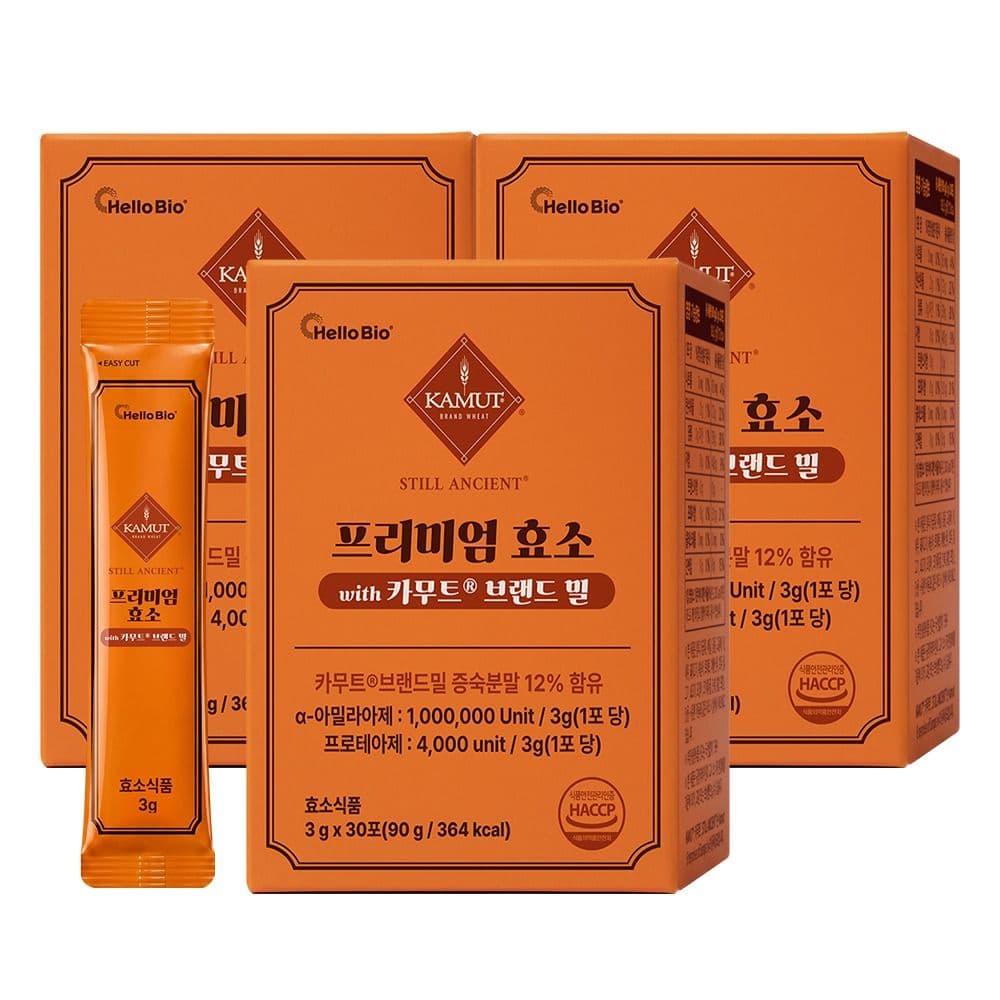 헬로바이오 프리미엄 효소 3g 30포 3박스