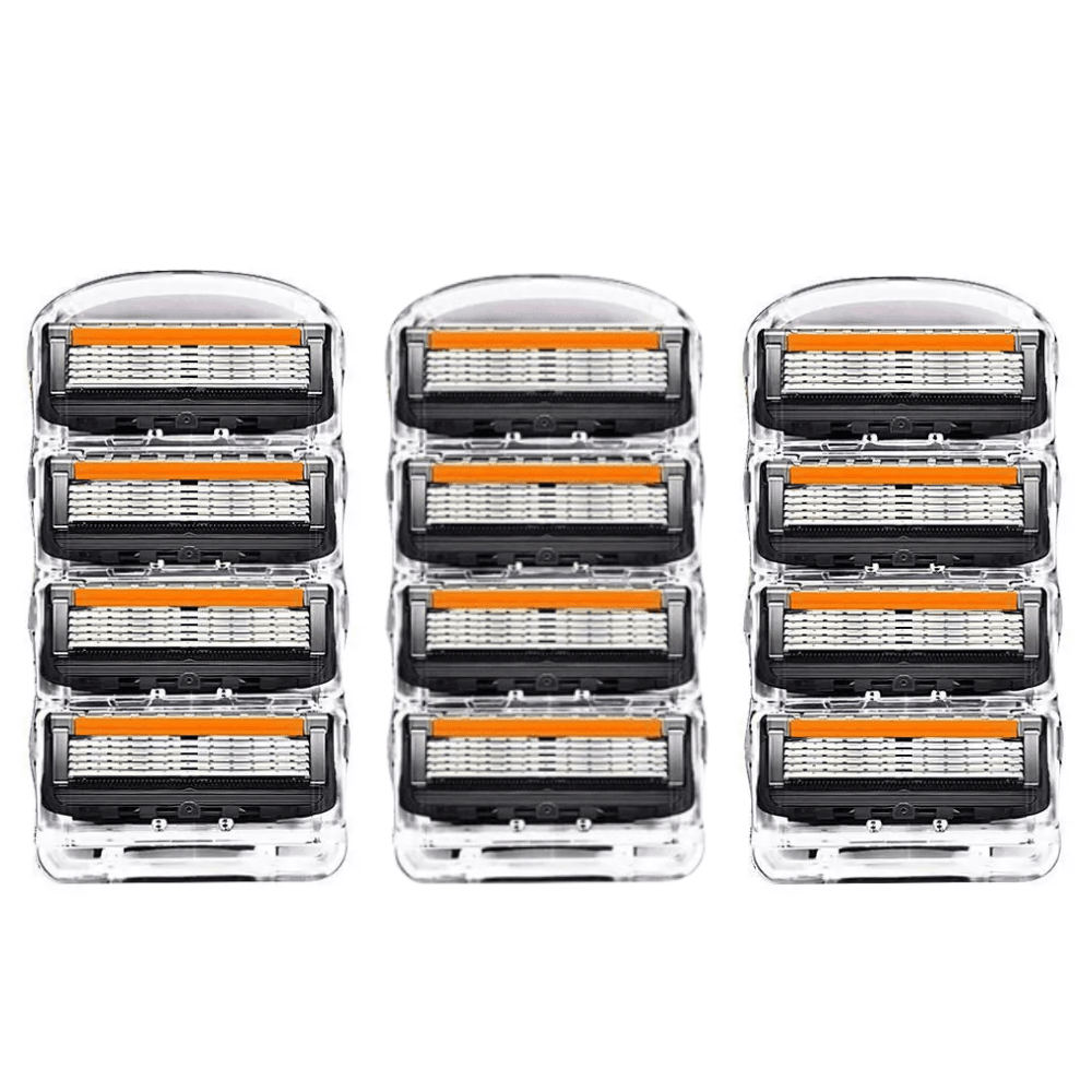 AUPU 5-Blade Razor Refills, 4-Count x 3 Packs